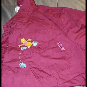 2X Disney Winnie the Pooh Button down short sleeve